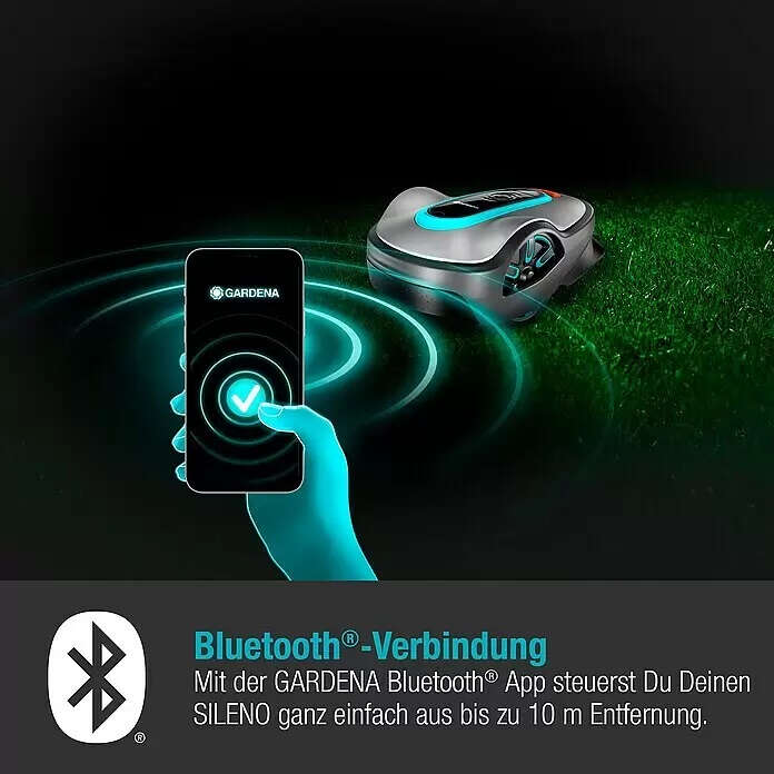 GARDENA Mähroboter SILENO life 1000 m² + Garage